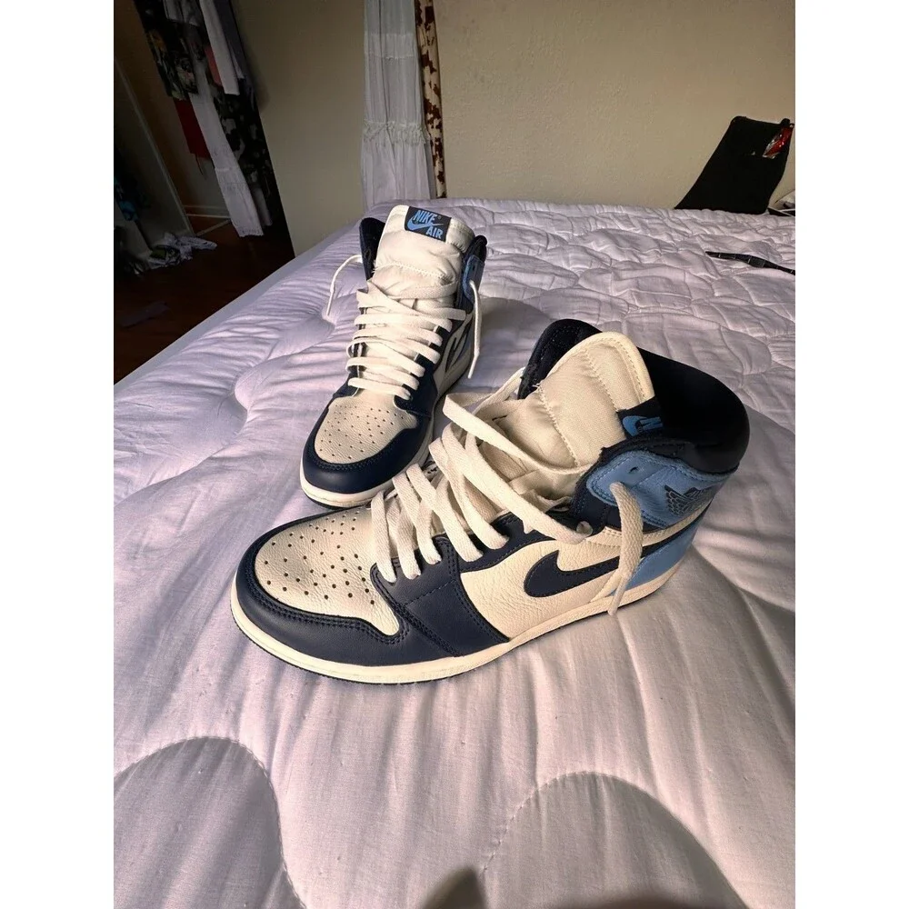 Size 9 - Jordan 1 Retro OG High Obsidian NWOT No nox